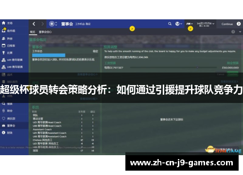 超级杯球员转会策略分析：如何通过引援提升球队竞争力
